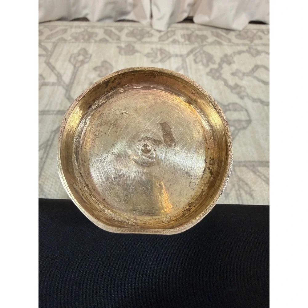 VTG Solid Brass Floral Hand Engraved Long Neck 14